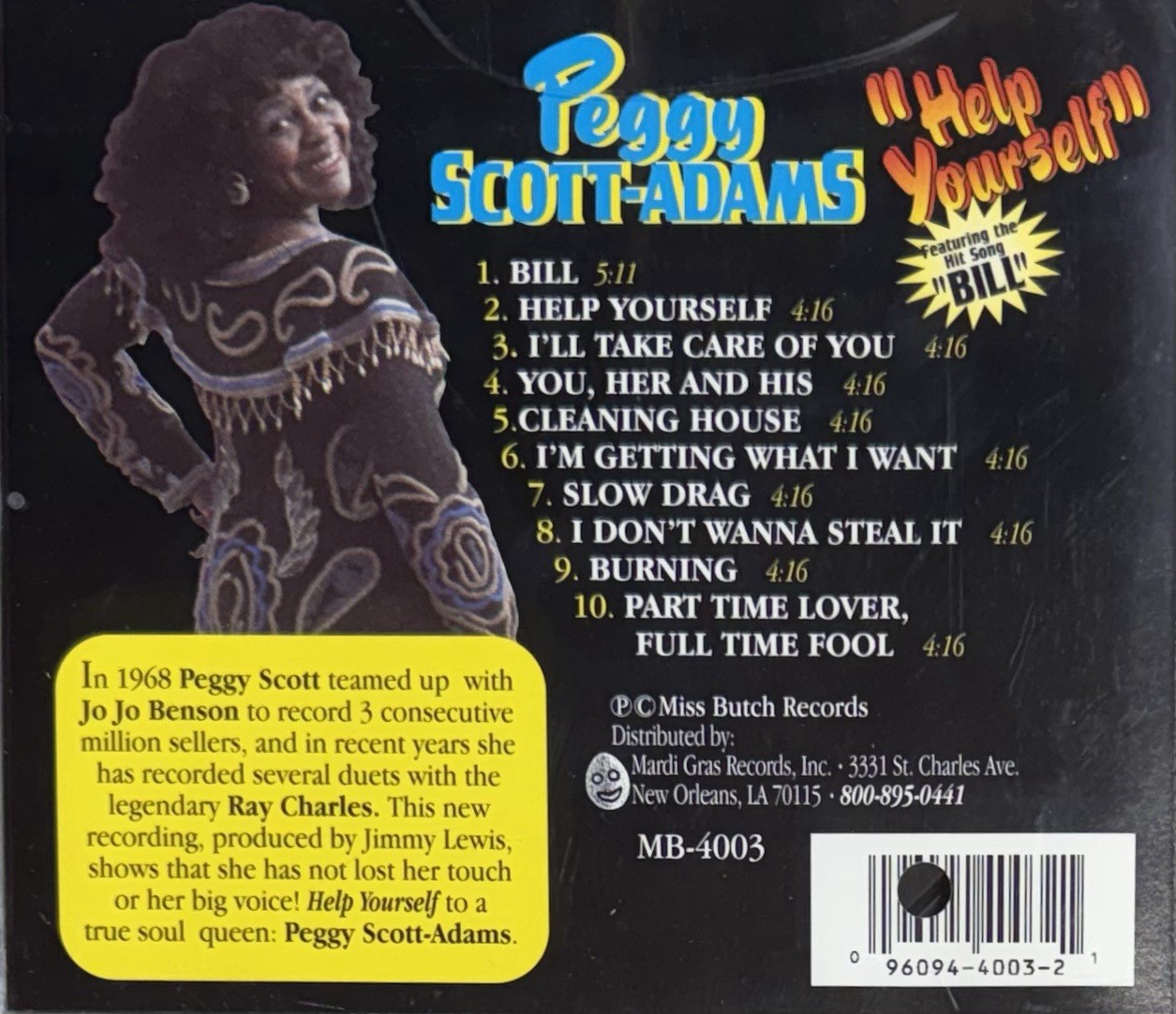 Help Yourself by Scott-Adams, Peggy (CD, 1996 Miss Butch Records)
