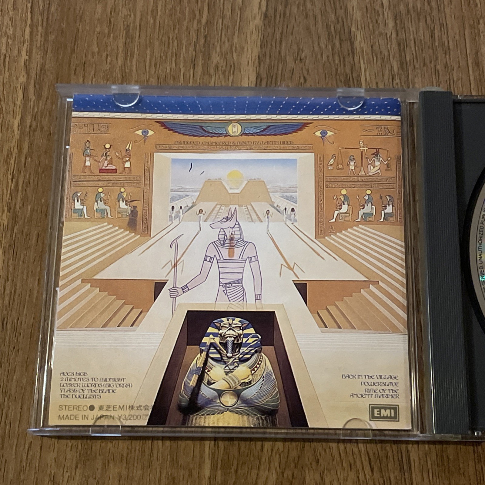 Iron Maiden Powerslave Japan 1st Presst CD 1985 CP32-5043 1B2 NO OBI RARE