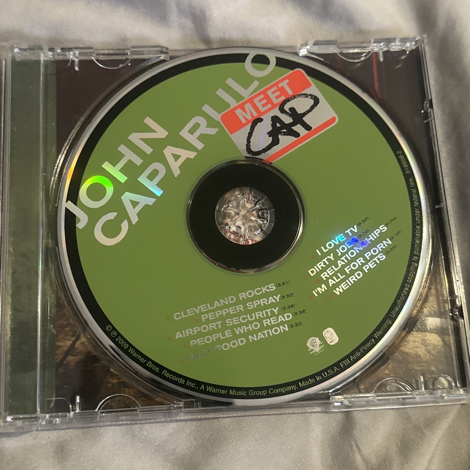 Meet Cap by John Caparulo CD 2009 Disc / Case is Acceptable VERY GOOD