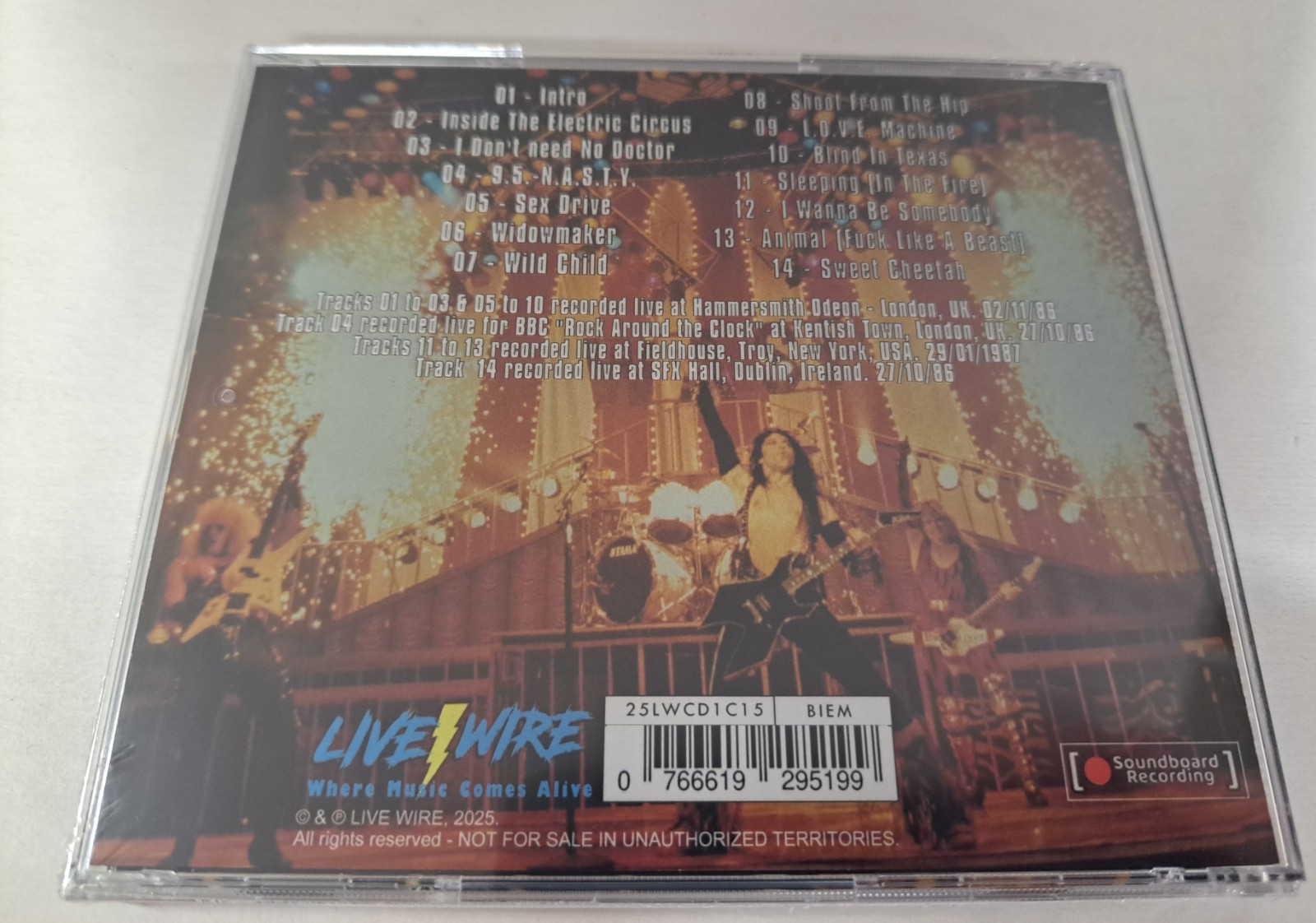 W.A.S.P. WASP The Electric Circus Tour In The Raw New CD Heavy Metal