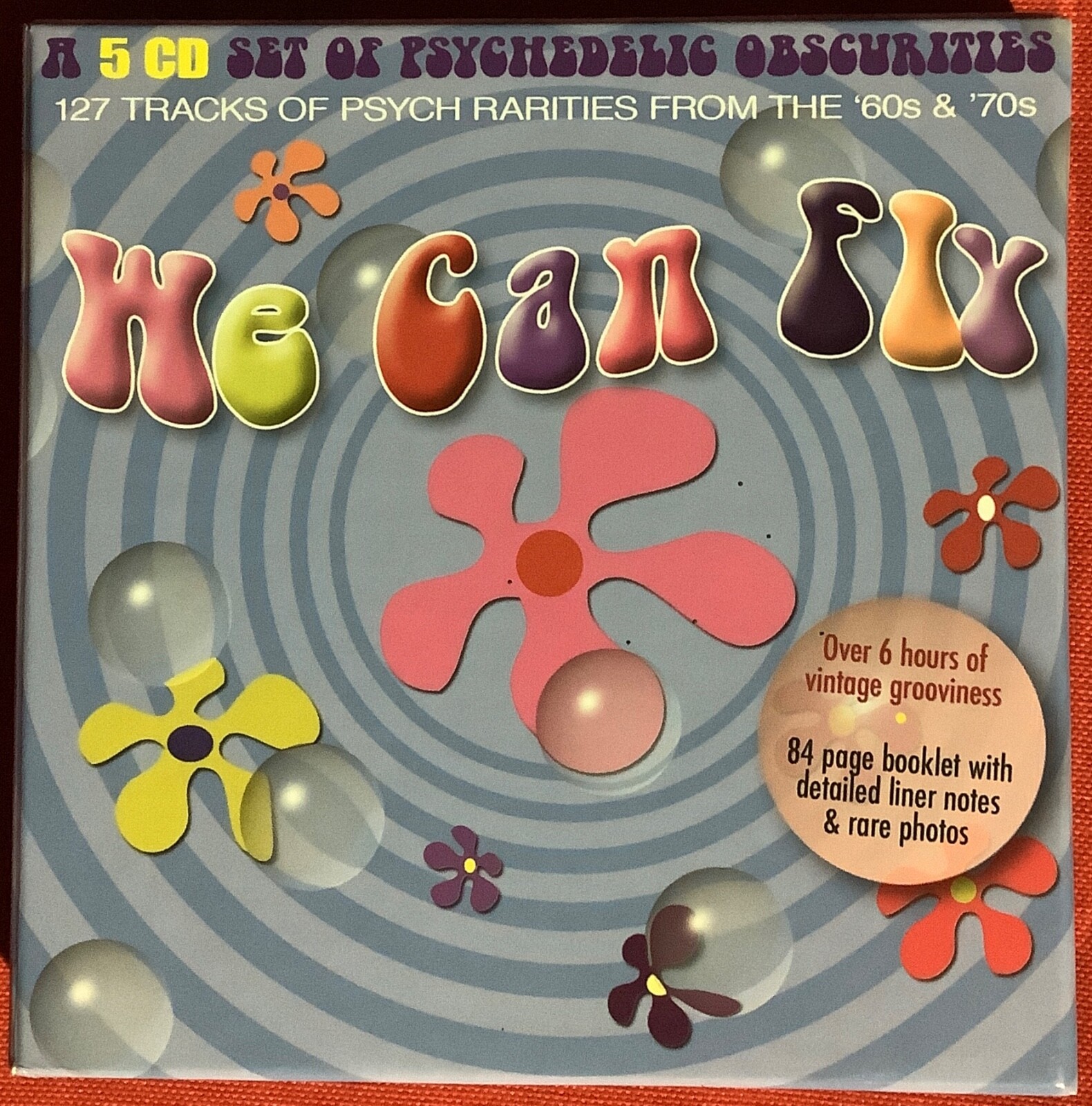 We Can Fly Psychedelic Rock Vols. 1-5 by Various Artists 5 Discs 127 Tracks