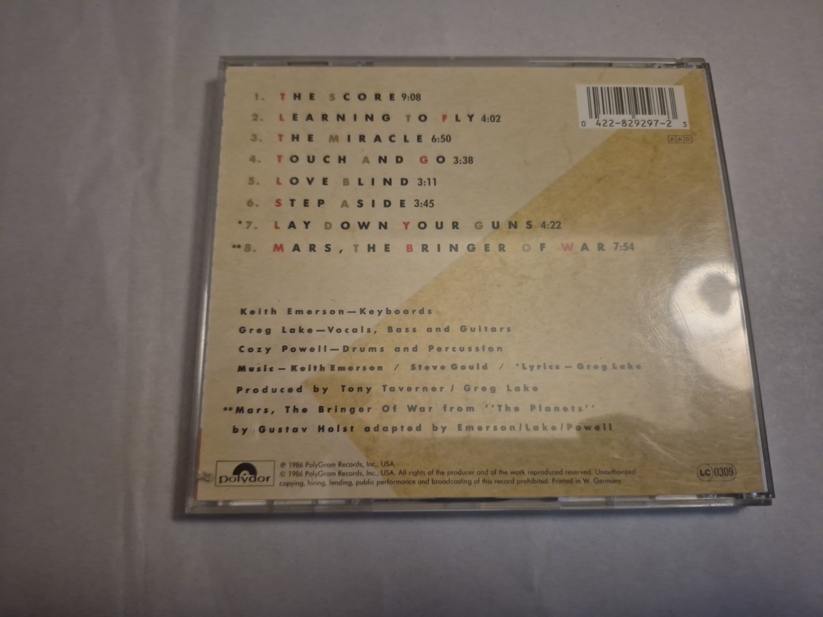 Emerson Lake & Powell S/T Self-Titled Jewel Case CD 1991 Polydor Prog Rock