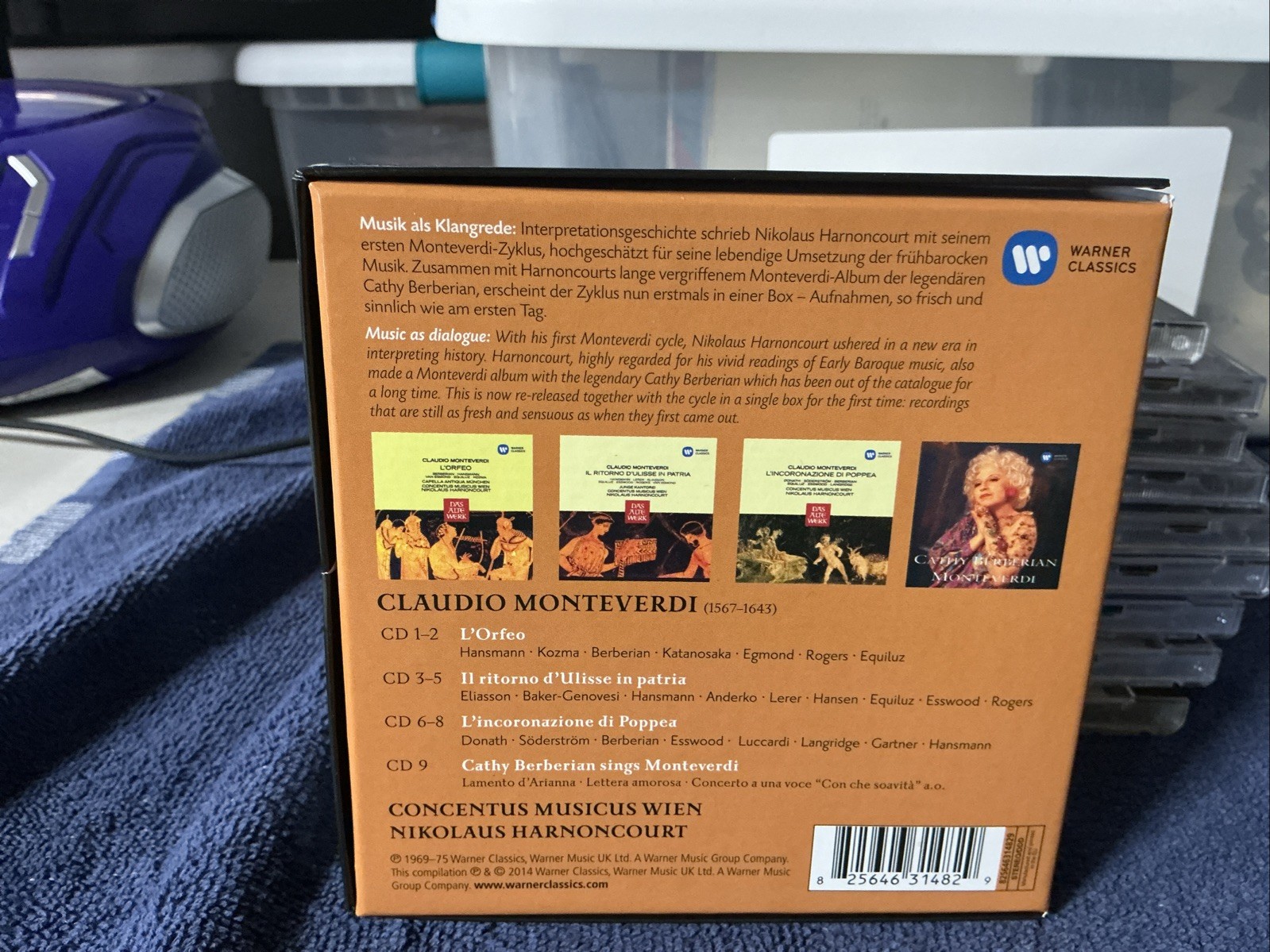 Nikolaus Harnoncourt Monteverdi 9 CD Box Set 1968-1974