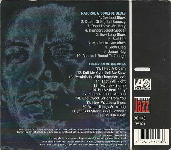 JACK DUPREE Natural & Soulful Blues / Champion Of The Blues 2 albums on 1 CD