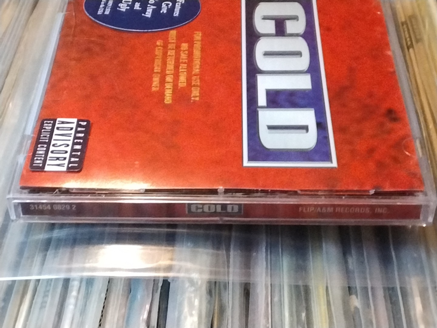 RARE ORIGINAL COLD BY COLD CD USA 1ST EDITION PROMO HYPE STICKER NU HEAVY METAL