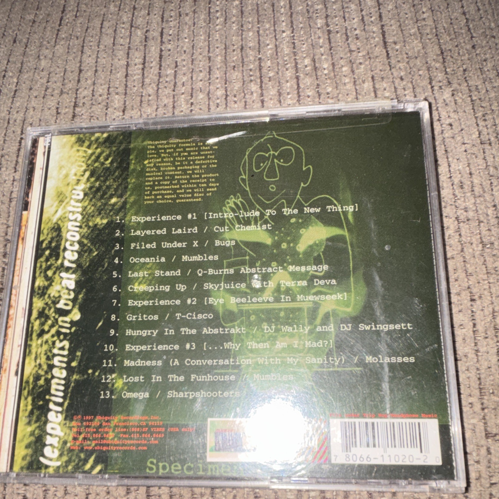 Ubiquity Records Experiment: Ideal Reconstruction CD Comp 1997