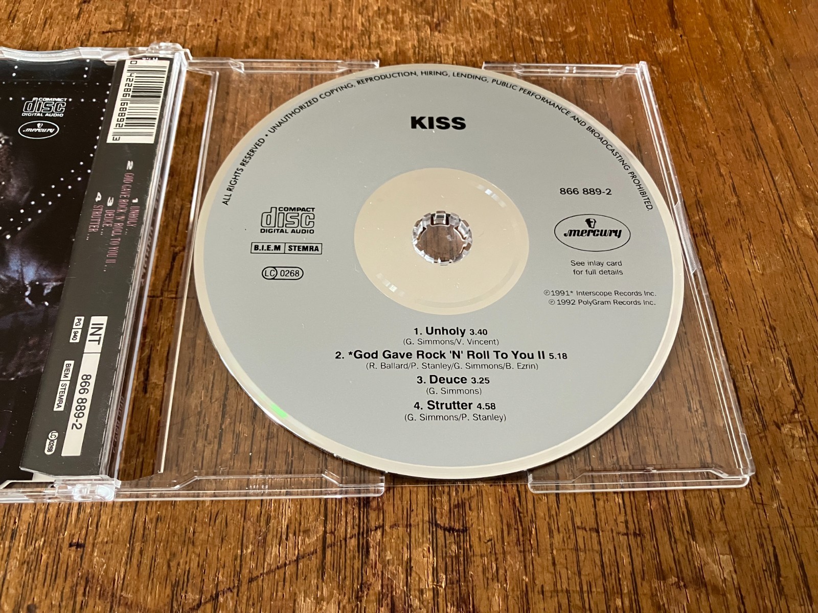 KISS Unholy 4-Track CD-Single 1992 EU Press Bruce Kulick Badlands Union