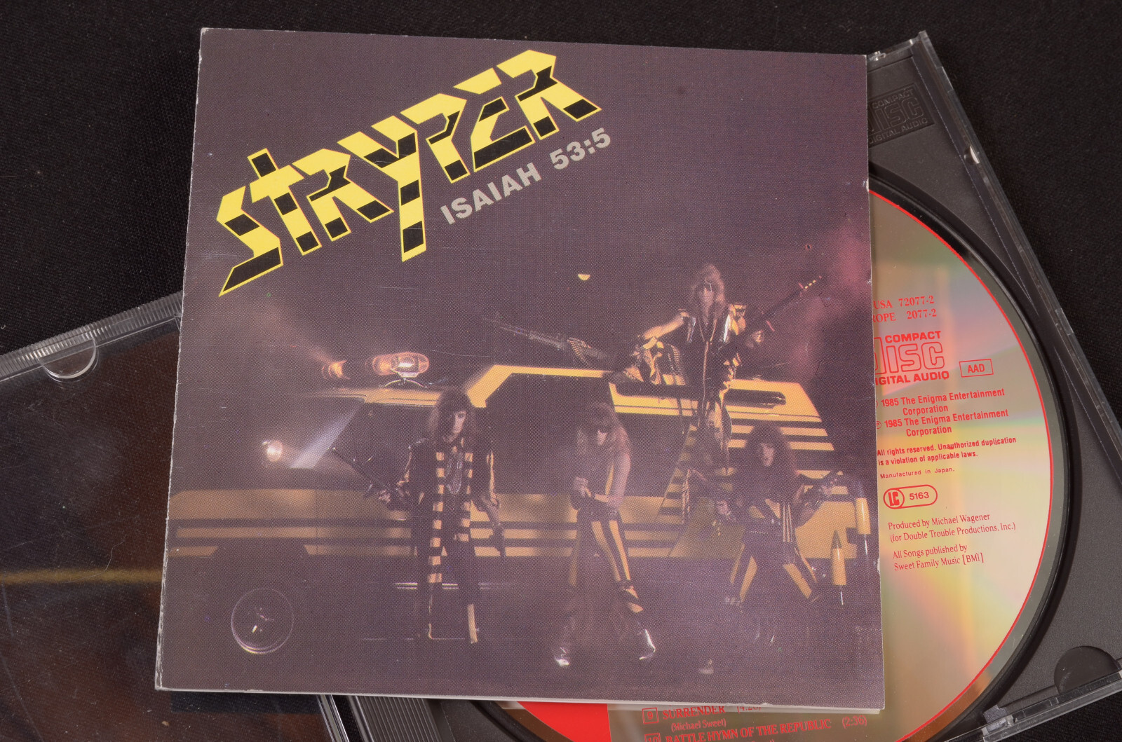 Stryper Soldiers Under Command CD 1985 Enigma Rec Autographed Christian Metal