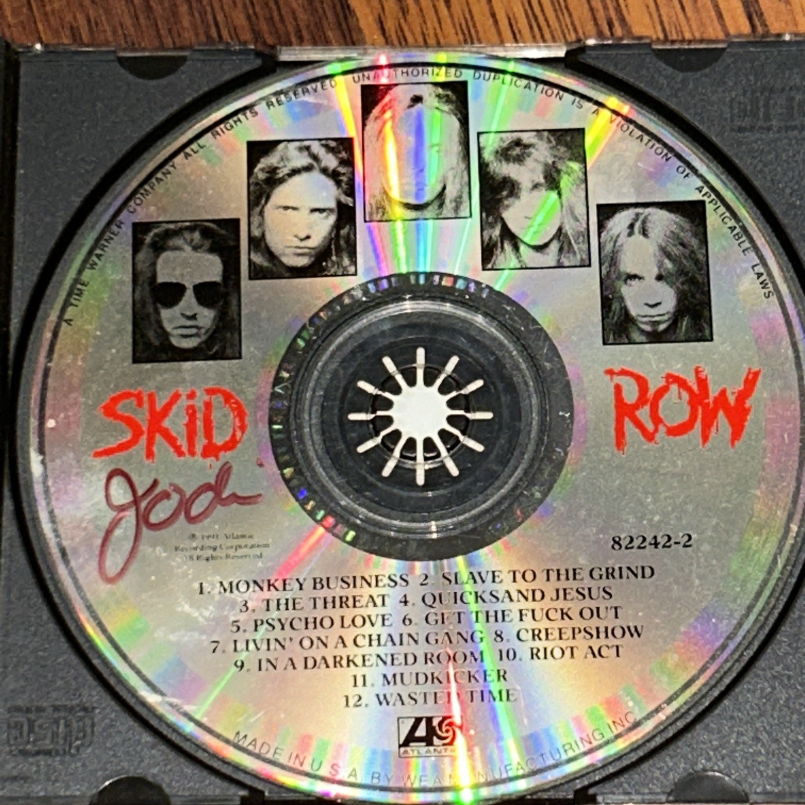 Skid Row 2 CD Lot Slave to the Grind 1991 Skid Row Self Titled 1989 Atlantic