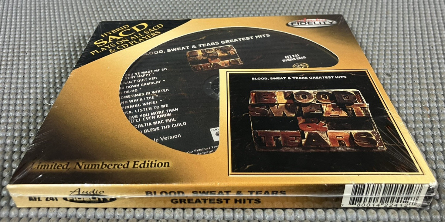 Blood Sweat Tears Greatest Hits Audio Fidelity Hybrid Stereo SACD / CD Brand New