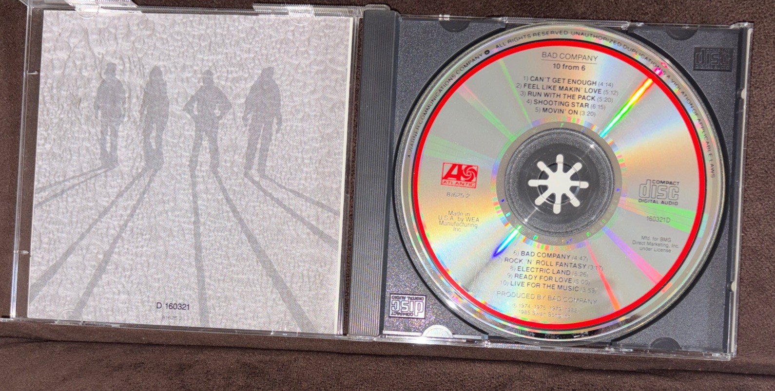 🎵 Bad Company – 10 From 6 CD Greatest Hits 1985 Atlantic VG Tested 💿