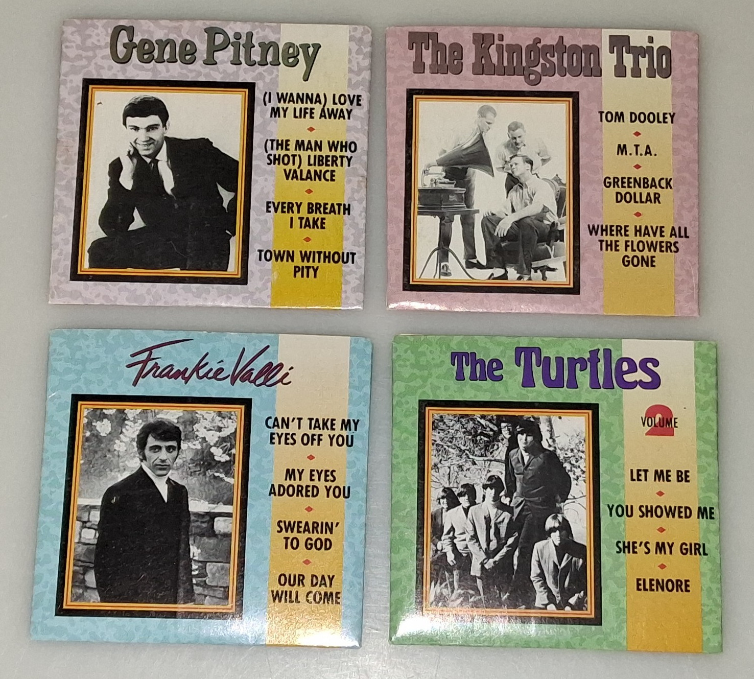 MINI 3" CD Lot of 4 - FRANKIE VALLI Lil Bit of Gold LIMITED RHINO CD3 GOLD DISC