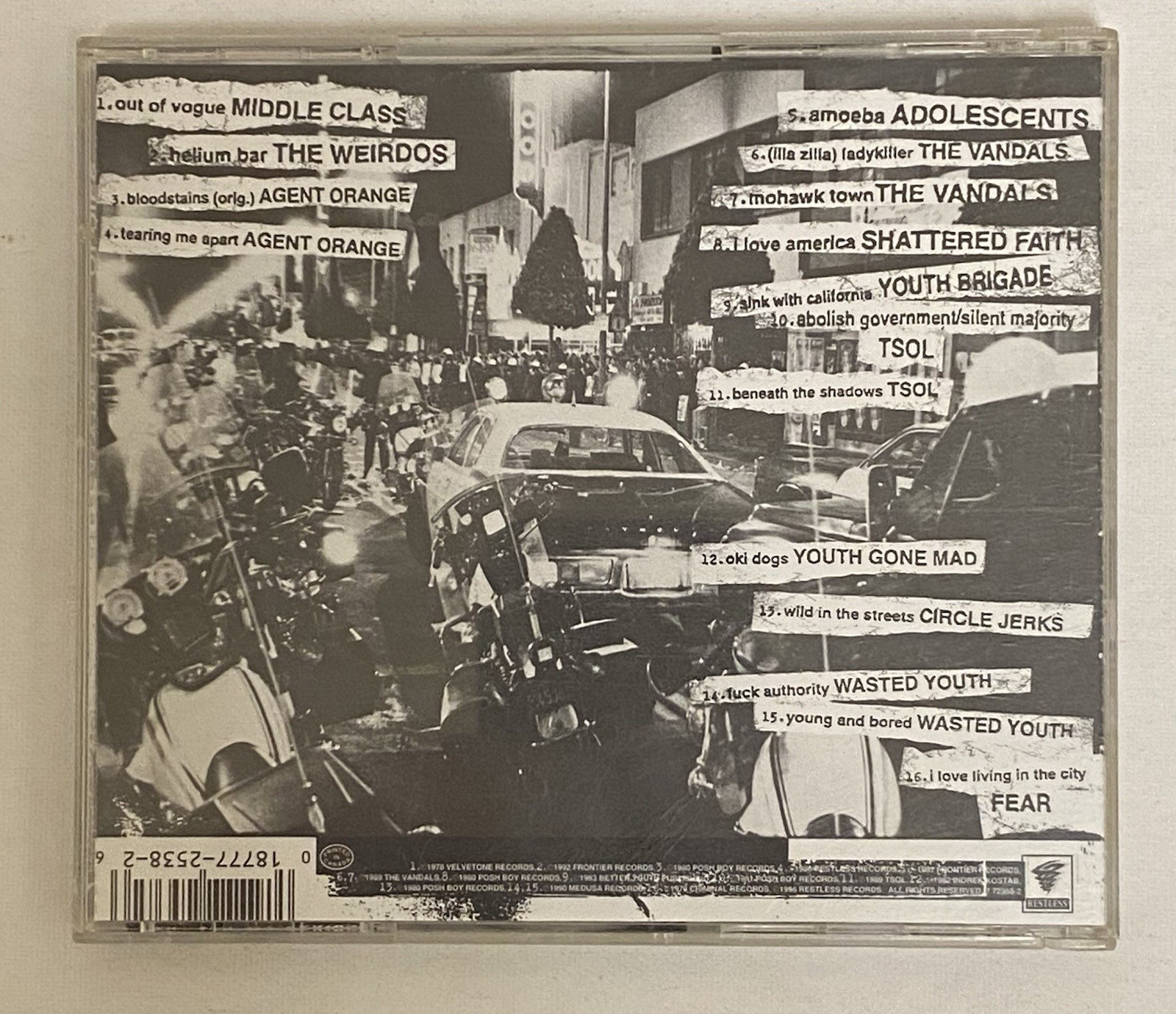 Various Artists - Stage Diving To The Oldies 1995 Restless Records Old LA Punk