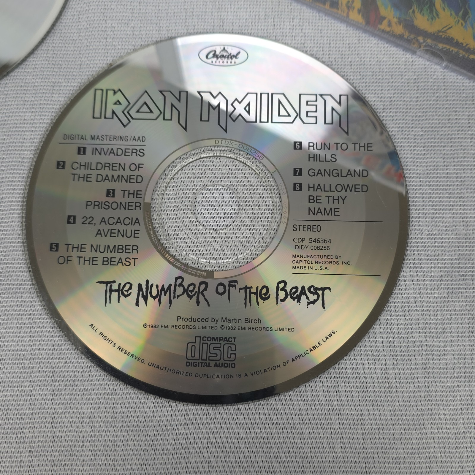 Iron Maiden CD Lot - Early Print Number Of The Beast 1982 Capitol, Piece Of Mind