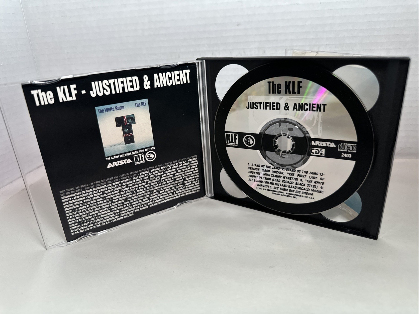 THE KLF - JUSTIFIED & ANCIENT /the White Room - Double Album unique Z Jewel Case