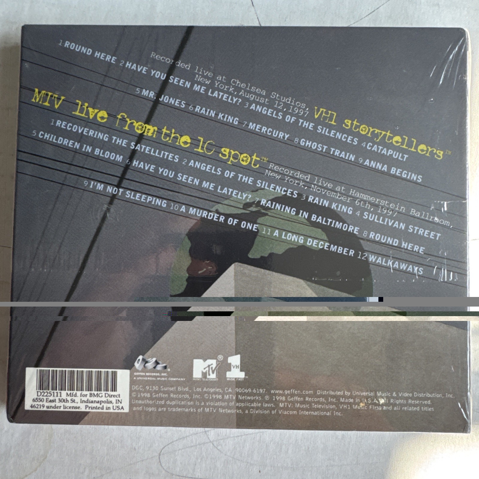 Counting Crows 2 CD Across a Wire Live in NYC 1998 Geffen Brand New Sealed