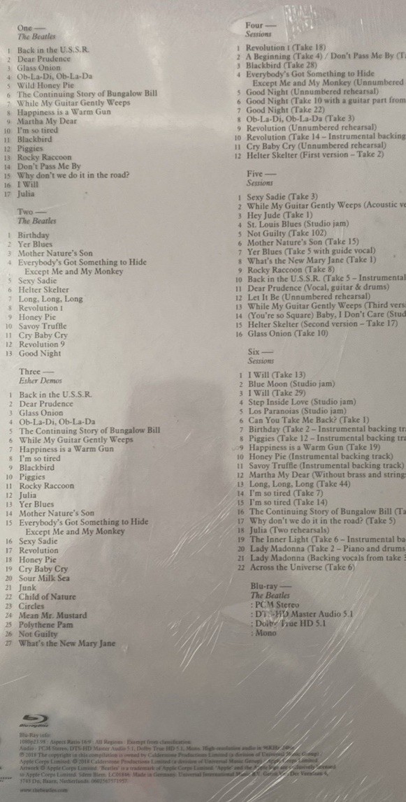 The Beatles White Album 2018 Anniversary Numbered Super Deluxe 6CD + Blu-ray