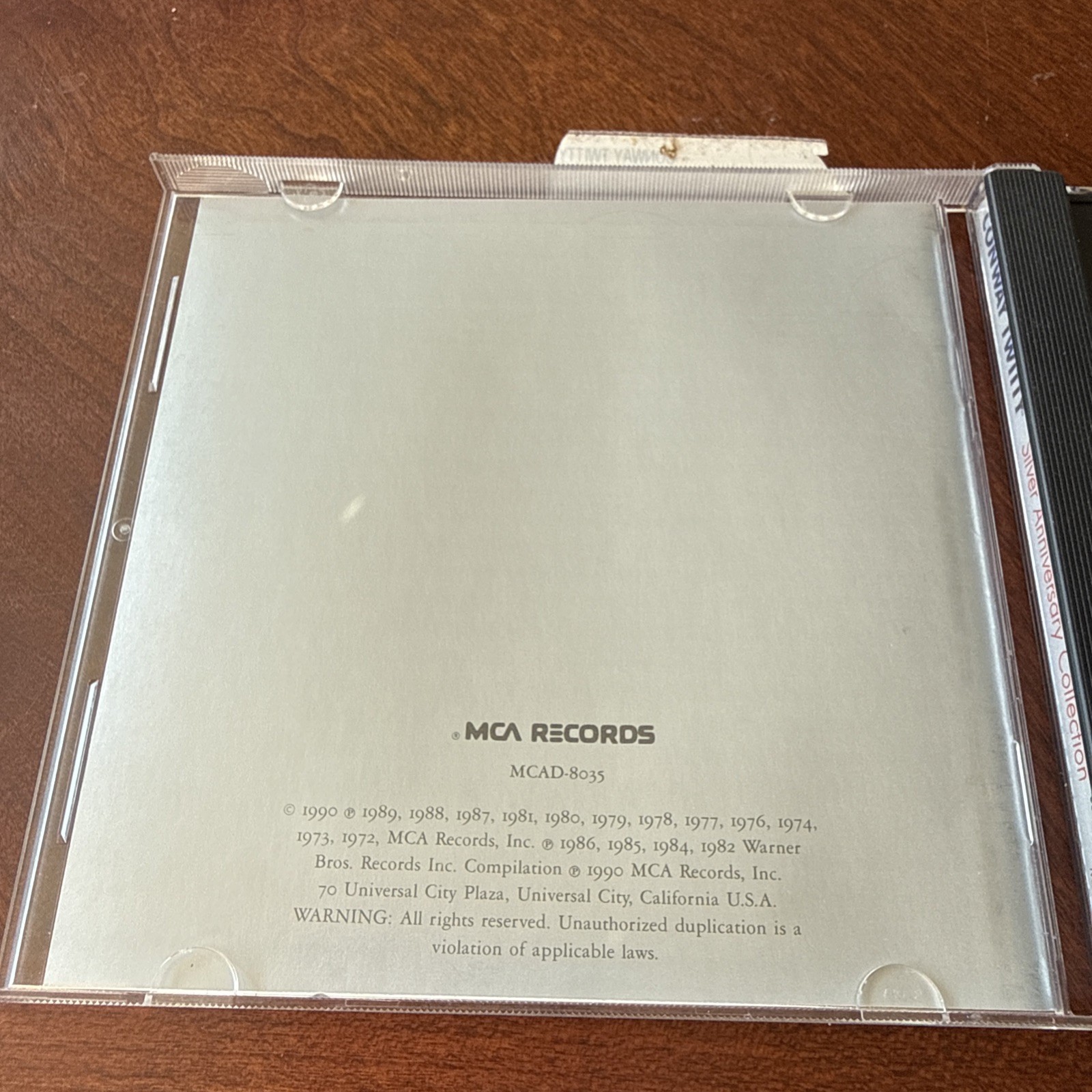 Silver Anniversary Collection - Music CD - Conway Twitty - 1990- PRELOVED