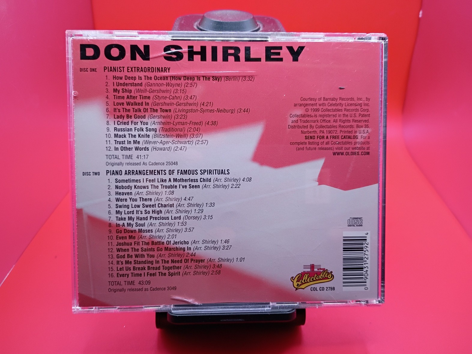 Don Shirley 2 CD 4 disc lot Pianist Ext/Piano Arrangements & Love Songs/Trio