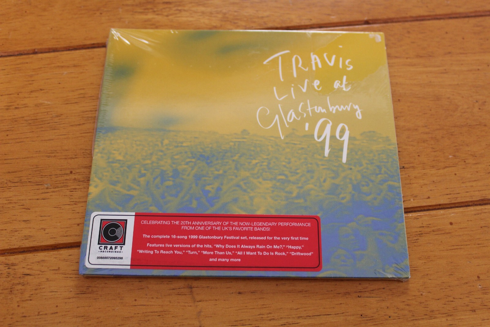 TRAVIS - LIVE AT GLASTONBURY 99 (CD, DIGIPAK) [NEW SEALED] HYPE STICKER