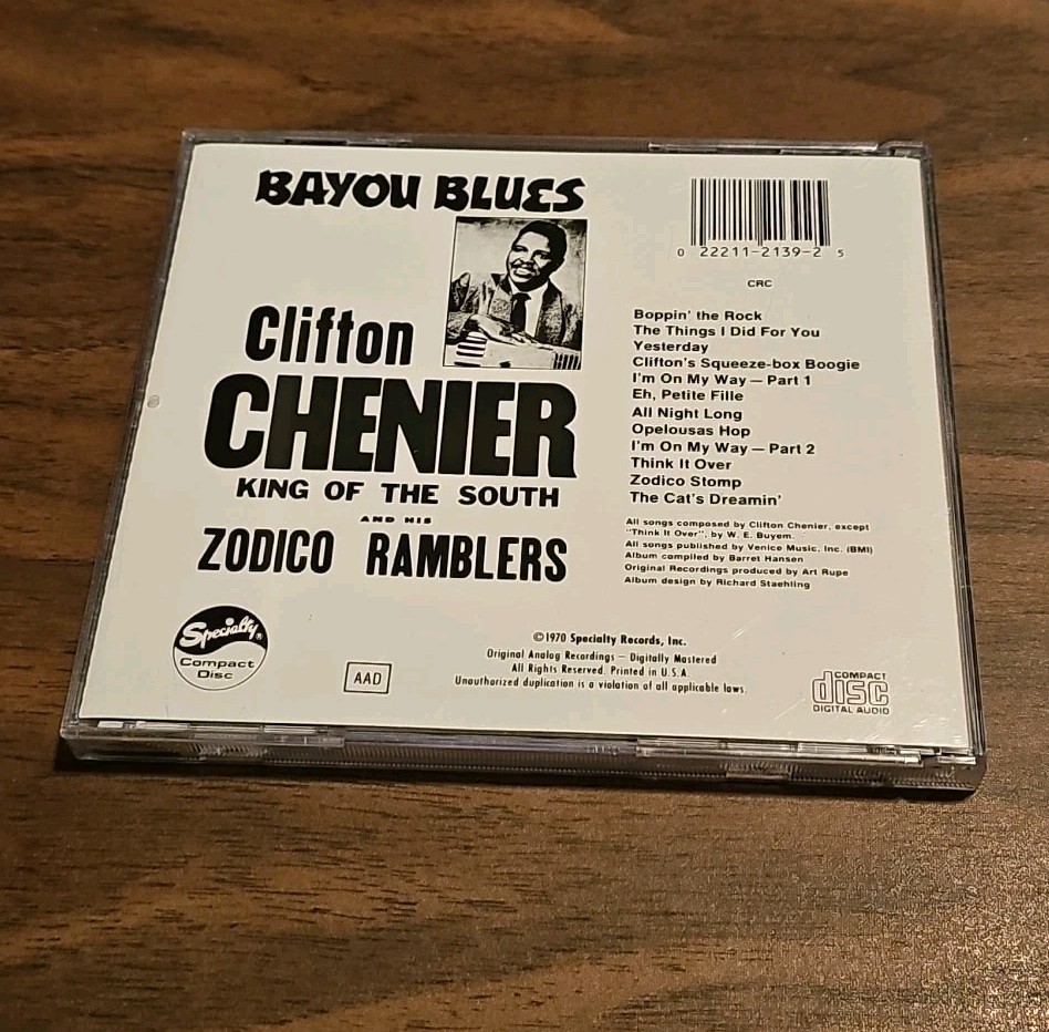 Clifton Chenier King Of The South And His Zodico Ramblers - Bayou Blues CD