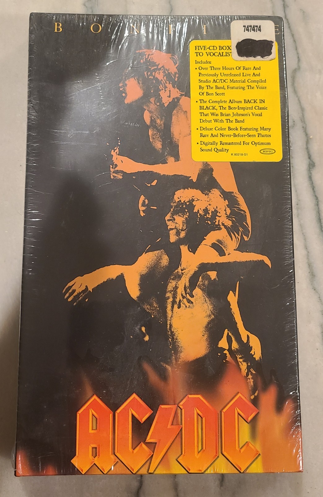 AC/DC-Bonfire CD Box Set 4-Disc 1997 w/Booklet Poster Sticker Back In Black