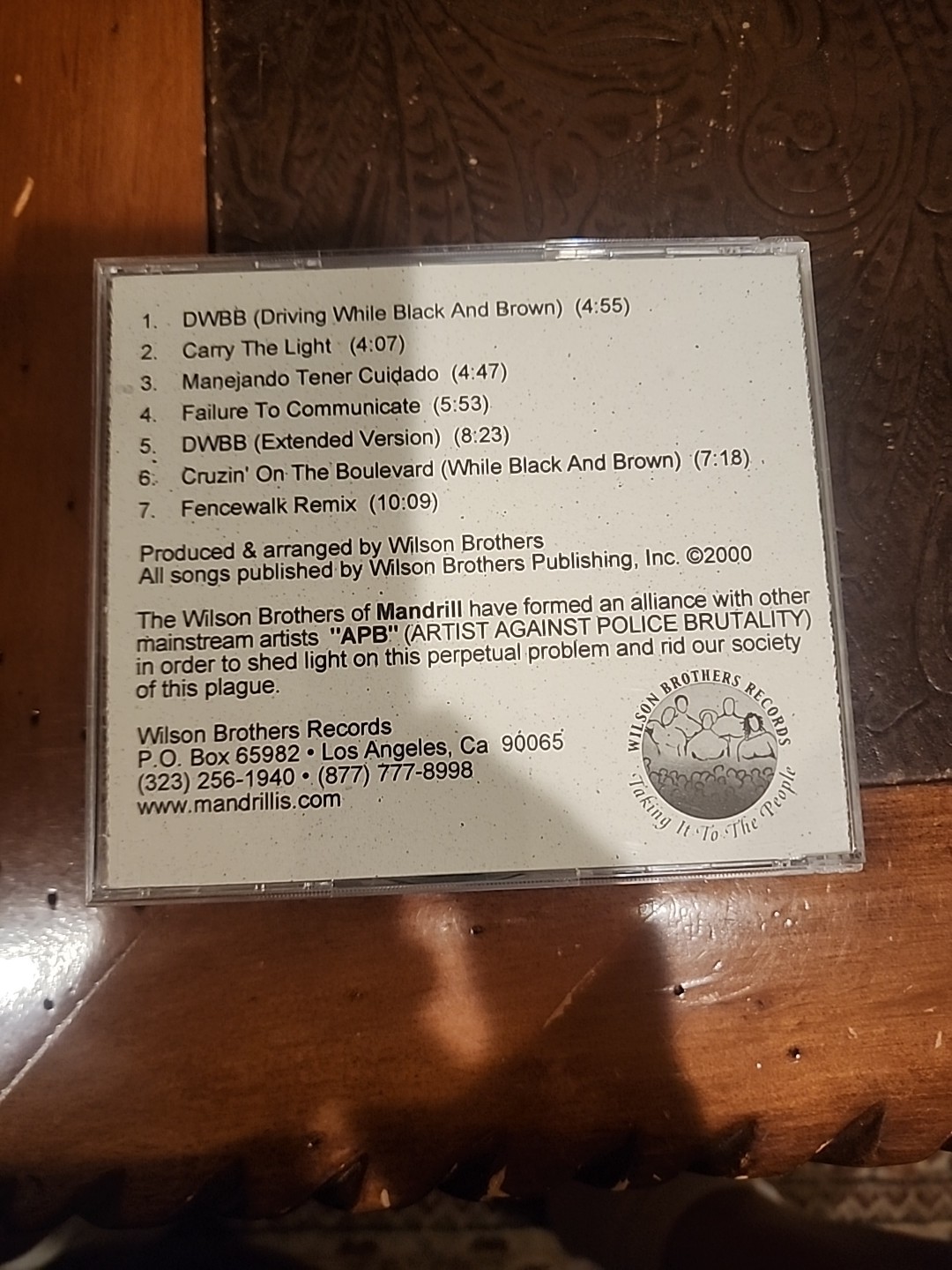 Mandrill D.W.B.B. Driving While Black And Brown CD With Instruction Cards OOP