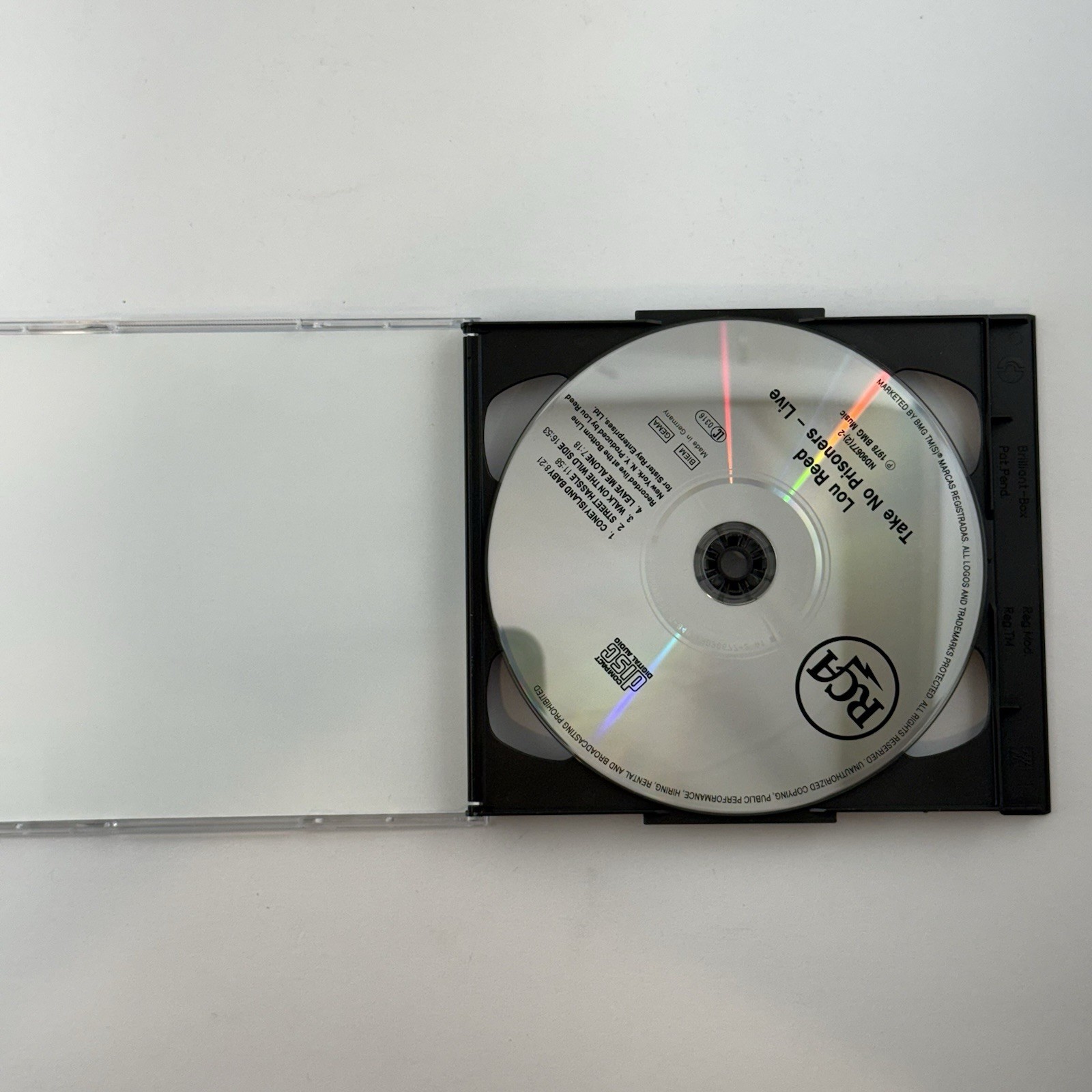 Lou Reed Live-Take No Prisoners CD 1992 Reissue, Repress Germany ND 90677 (2)