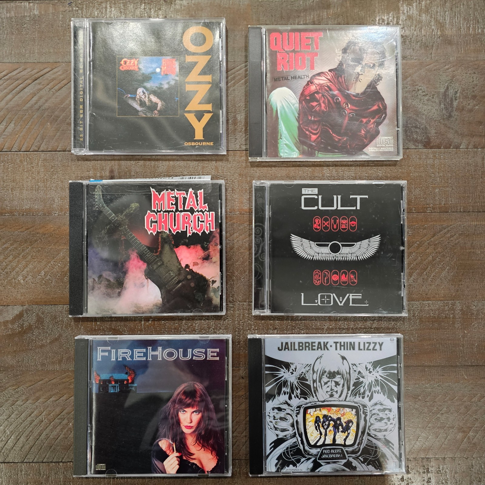 Ozzy Quiet Riot Metal Church The Cult FireHouse Thin Lizzy [USED 6 CD *Notes!]