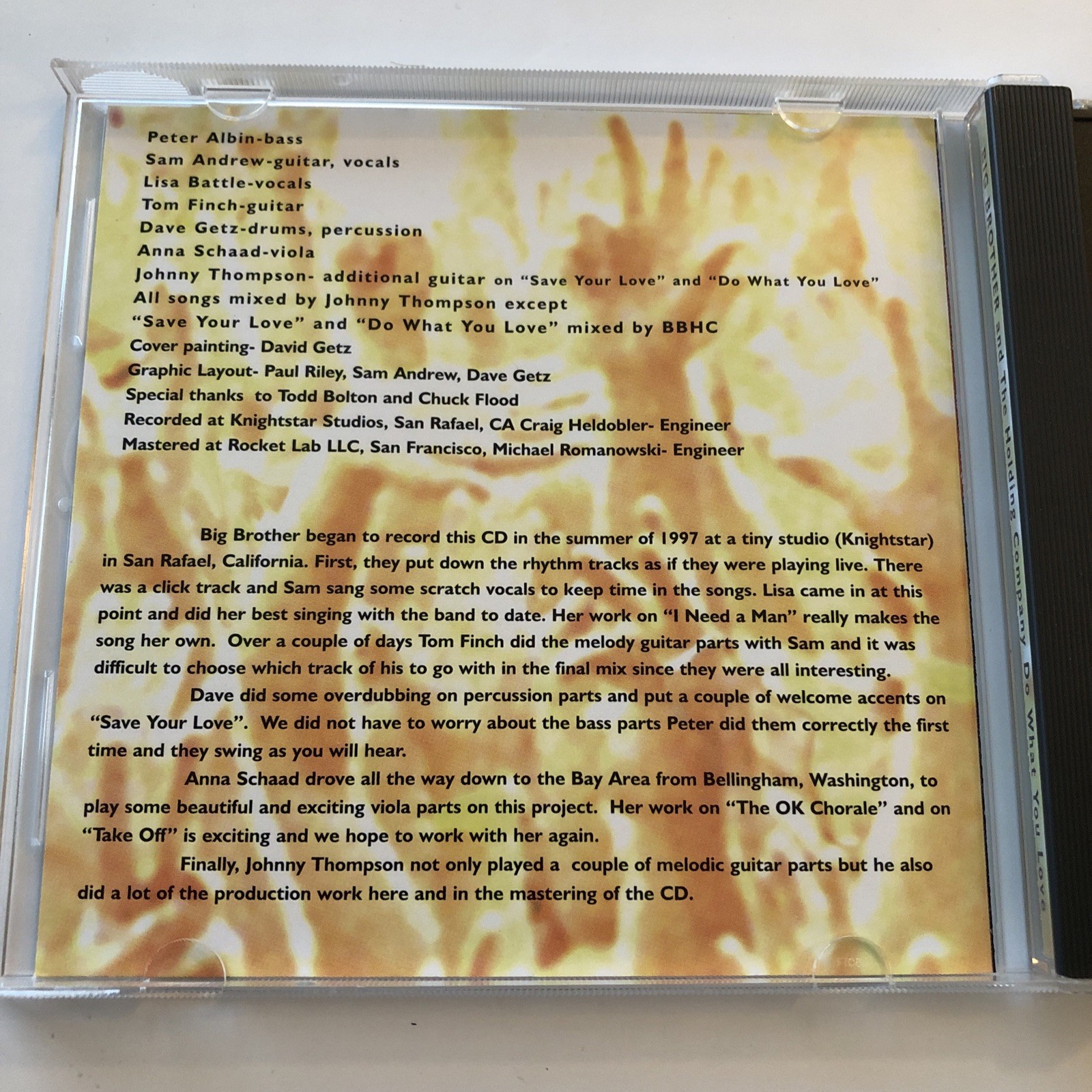 Big Brother & The Holding Company Do What You Love Rare 1998 CD Very Good