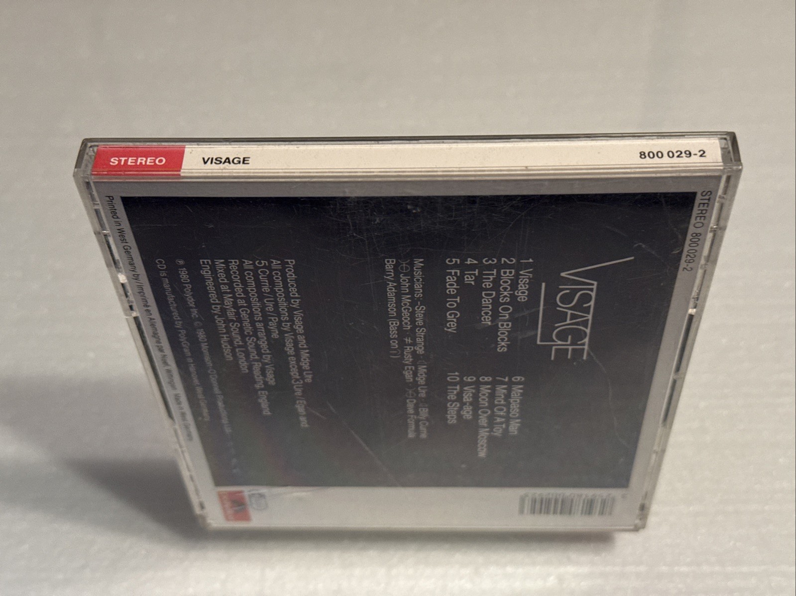 Visage CD 1980 SELF TITLED West Germany Synth New Wave MIDGE URE STEVE STRANGE