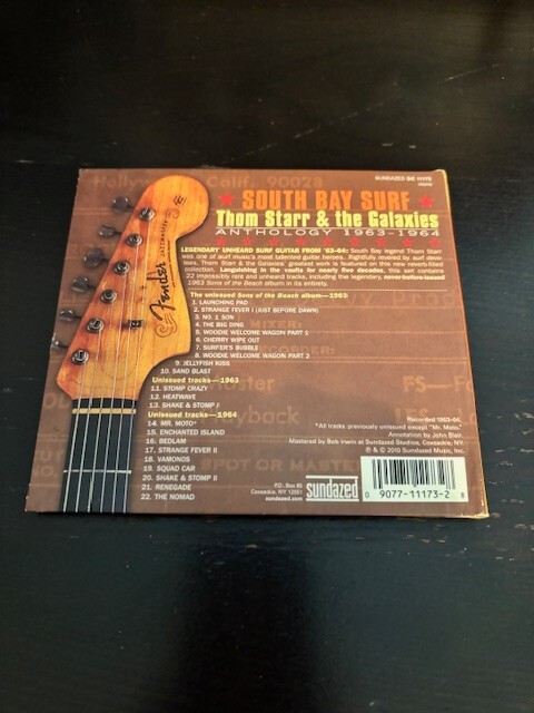 Thom Starr & The Galaxies South Bay Surf Music CD Sundazed