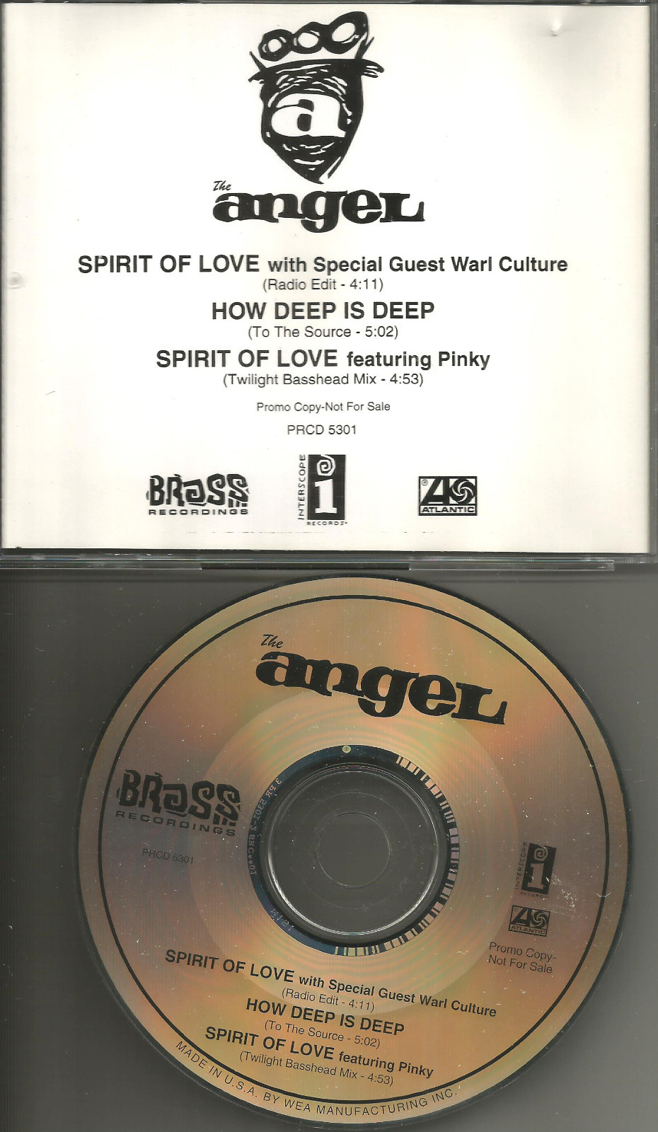 THE ANGEL Spirit of Love / How Deep is 3TRX MIXES & EDIT PROMO DJ CD single