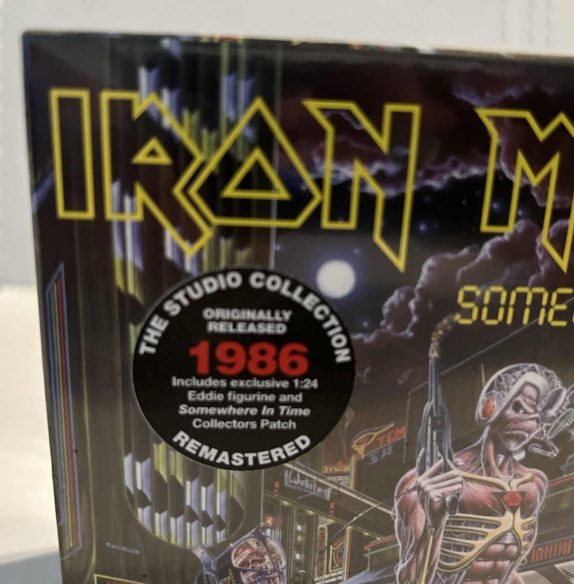 *SEALED* IRON MAIDEN -SOMEWHERE IN TIME-2015 CD BOX SET W/EDDIE FIGURINE & PATCH