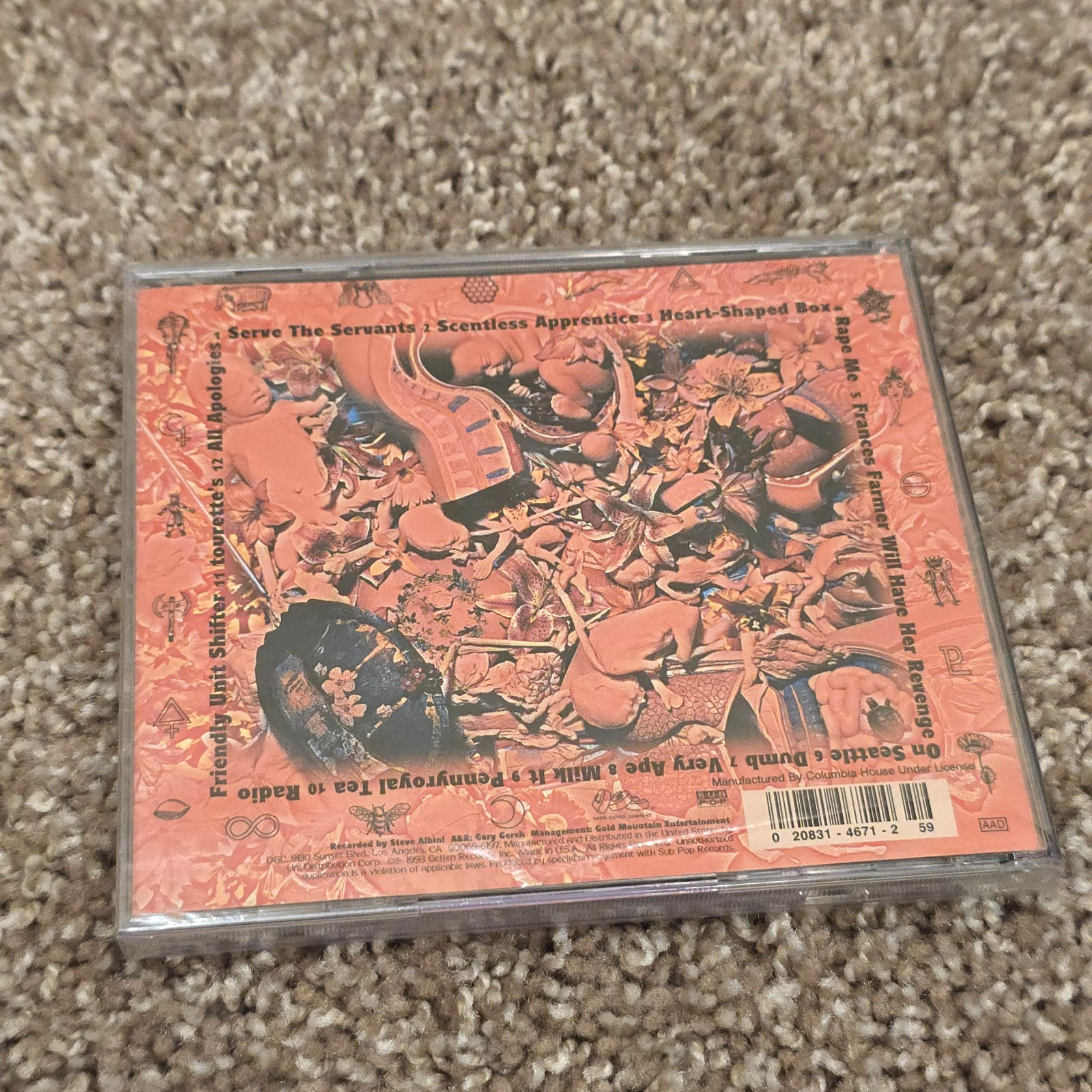 In Utero by Nirvana CD, 1993, Geffen Vintage Grunge New Sealed