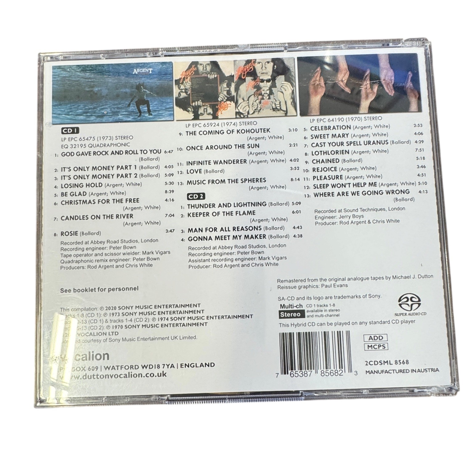 Argent - In Deep / Nexus / Ring of Hands 2CD 2020 SACD Vocalion Rock
