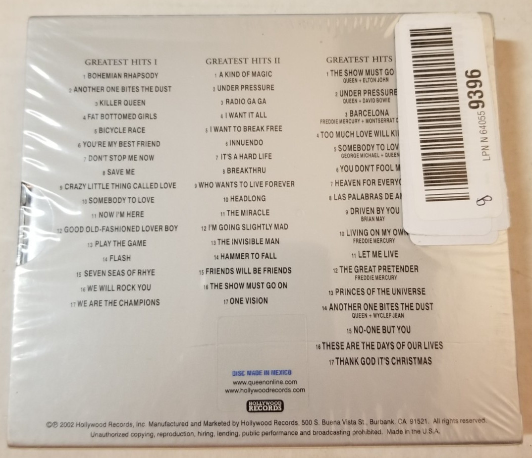 💿 Queen Greatest Hits I II & III~The Platinum Collection 💿 3 CD Box Set 💿 B