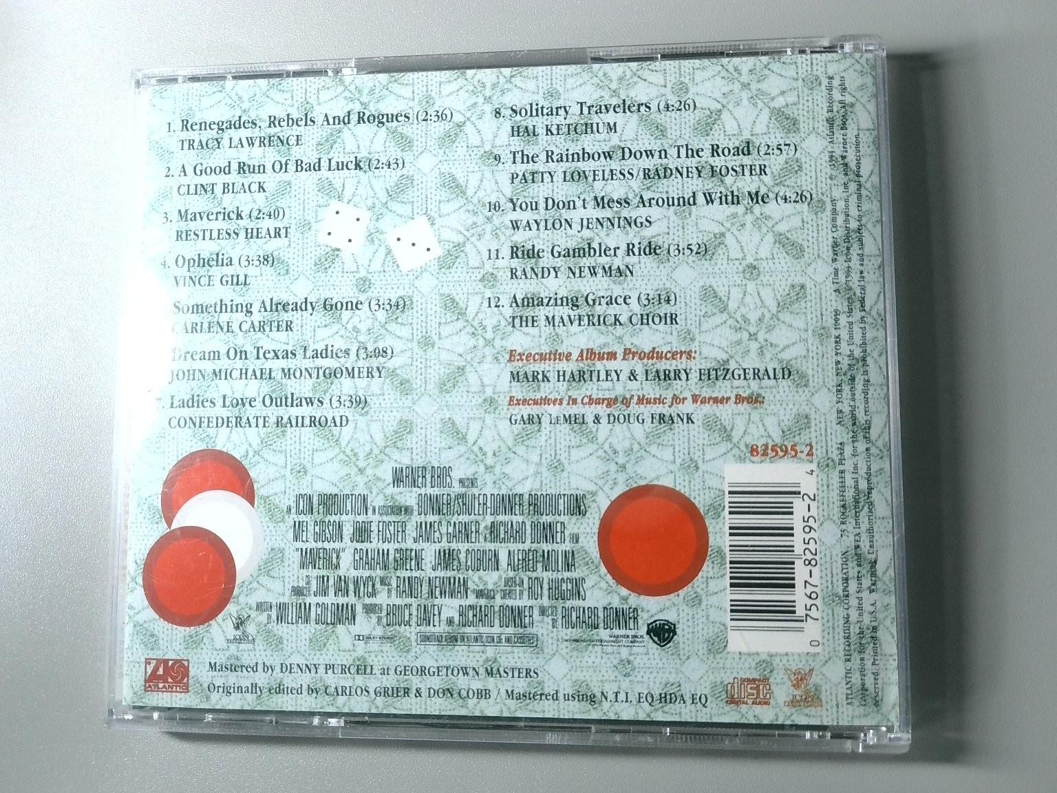 Maverick Soundtrack CD 1994 Country Rock Warner Bros Atlantic