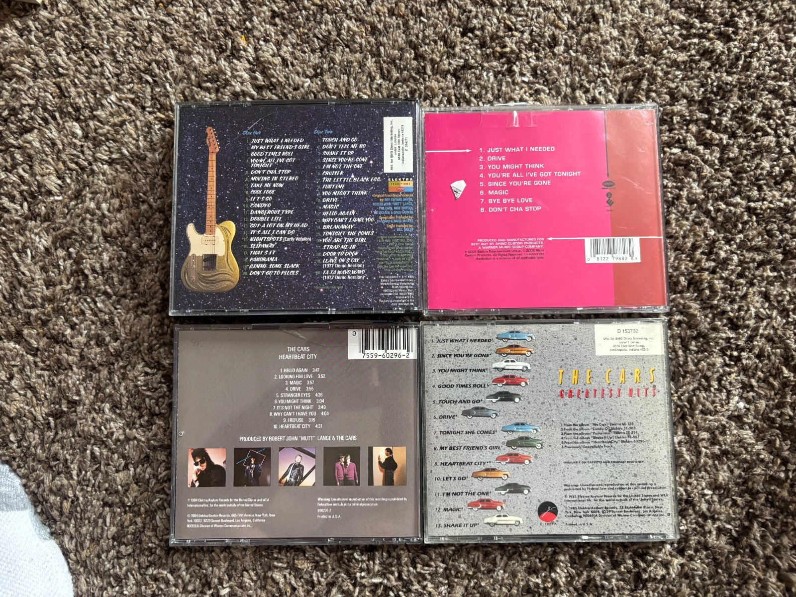 The Cars 4 CD Lot - Anthology, Greatest Hits, Heartbeat City, Classic Tracks