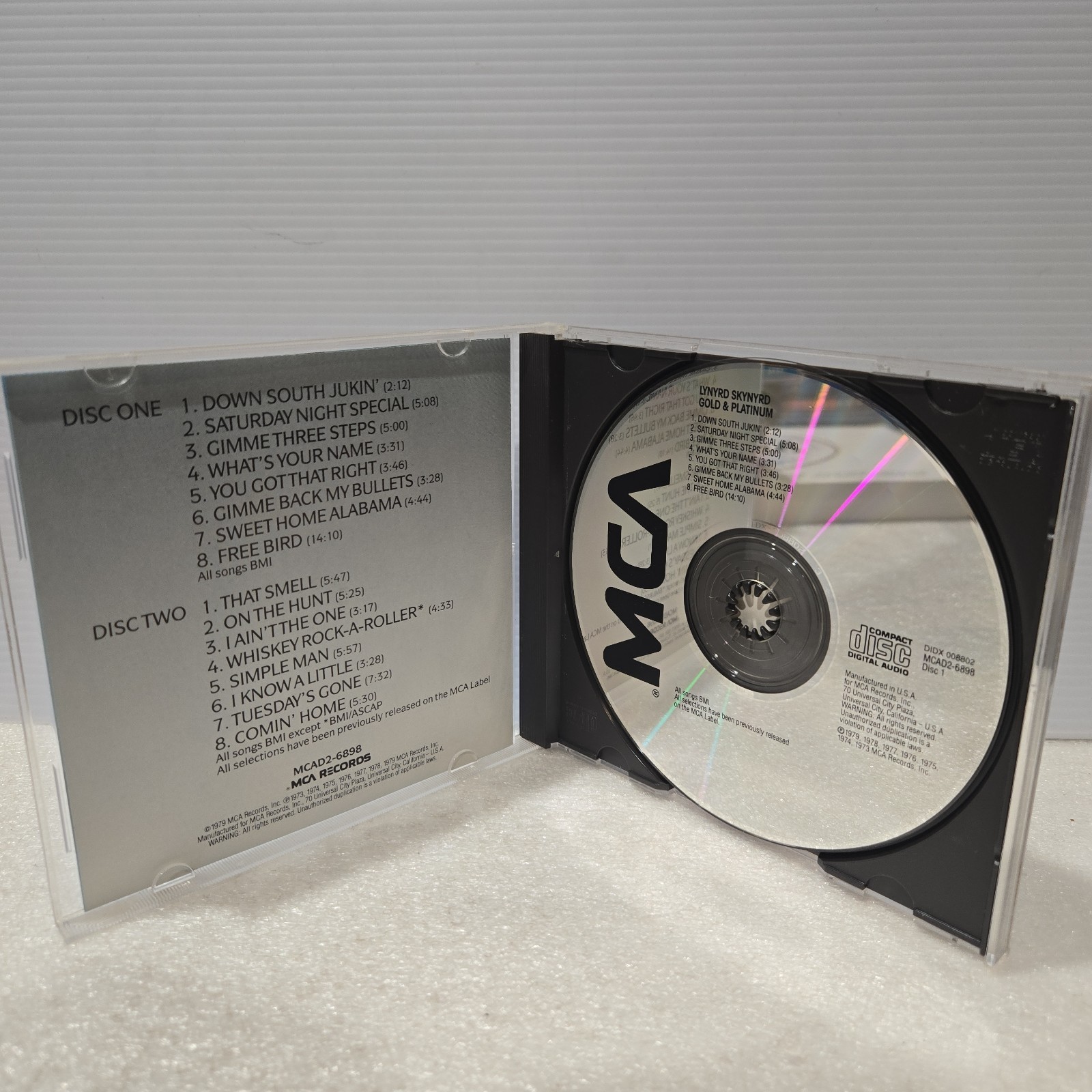 Lynyrd Skynyrd Gold And Platinum 2 CD Set - MCA Records - Greatest Hits - VG
