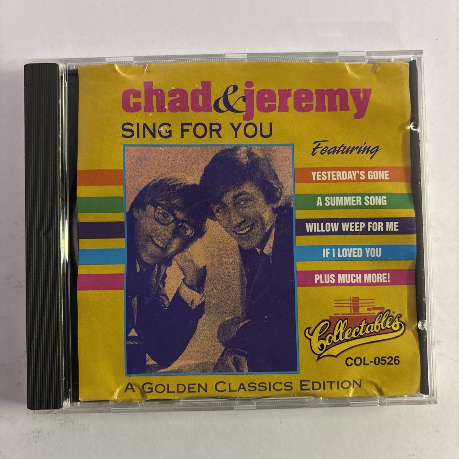 CHAD & JEREMY - YESTERDAY'S GONE/SING FOR YOU (CD, 1993, Collectables)