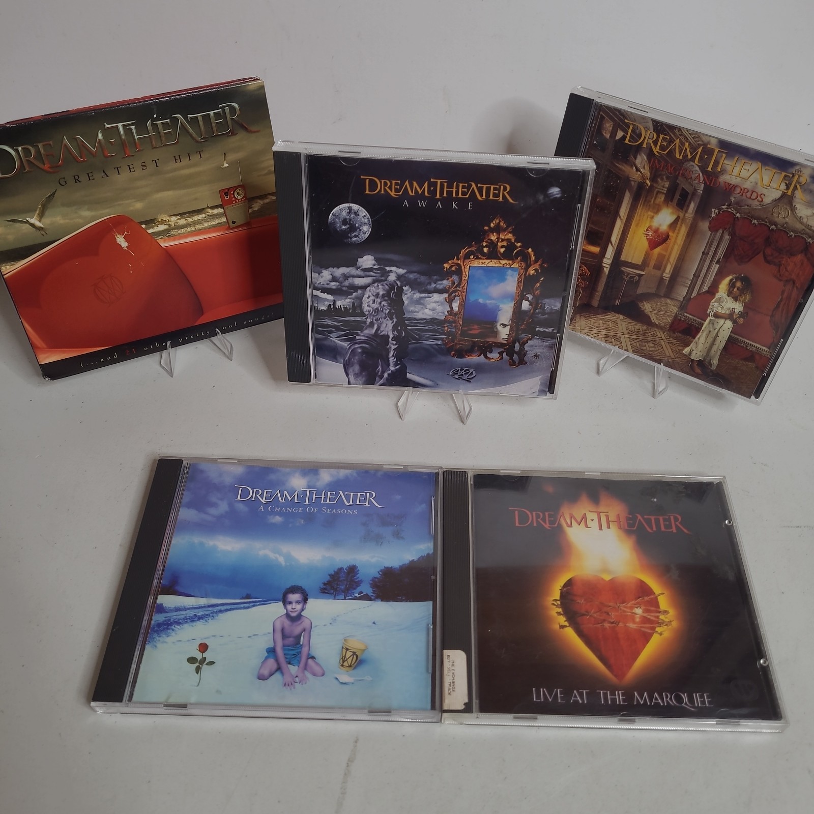 Dream Theater 5 CD Lot Greatest Hits, Awake, Images And Words, Live At Marquee