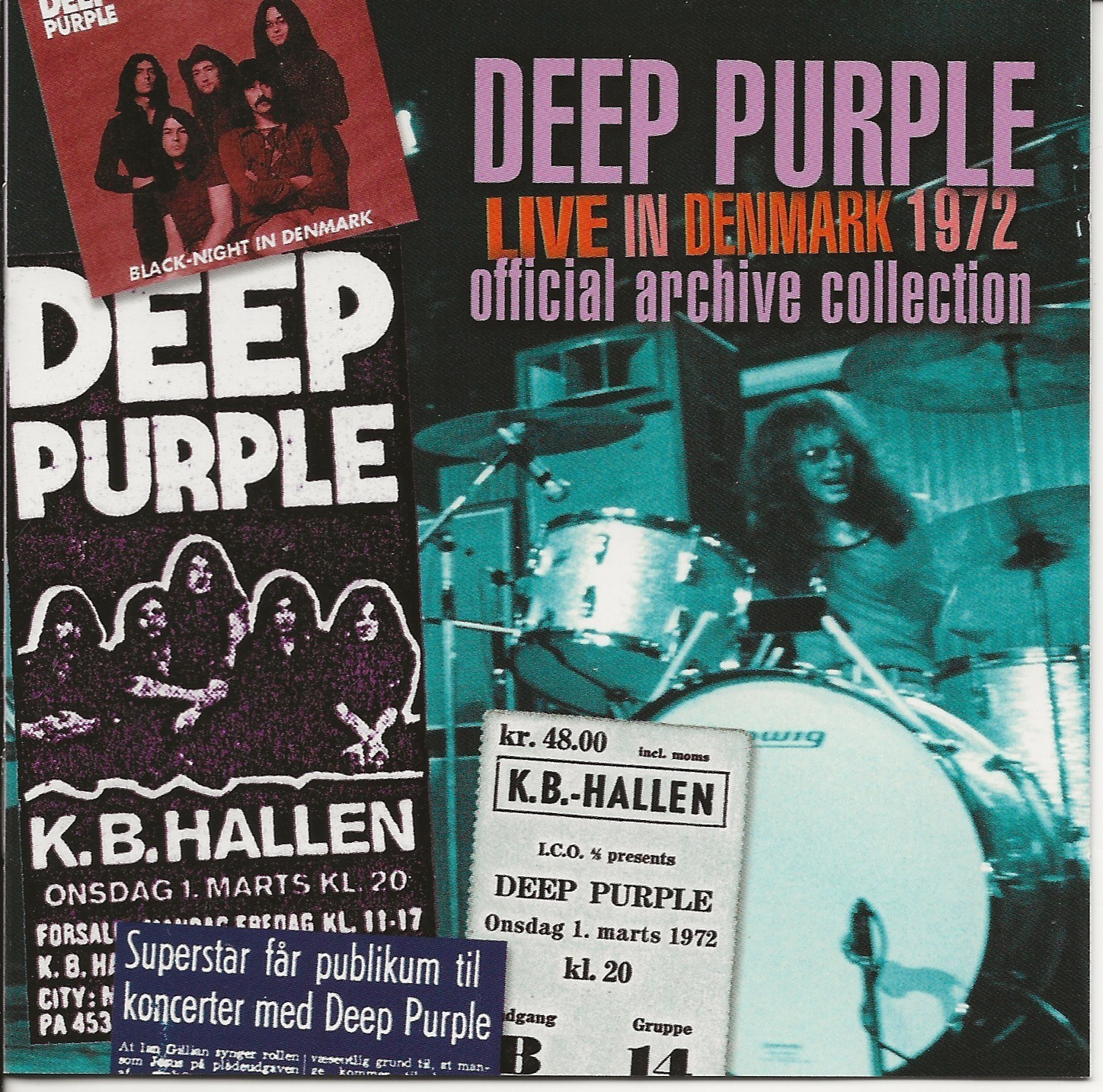Live in Denmark 1972 by Deep Purple (2 CD, 2007, Sonic Zoom Import)
