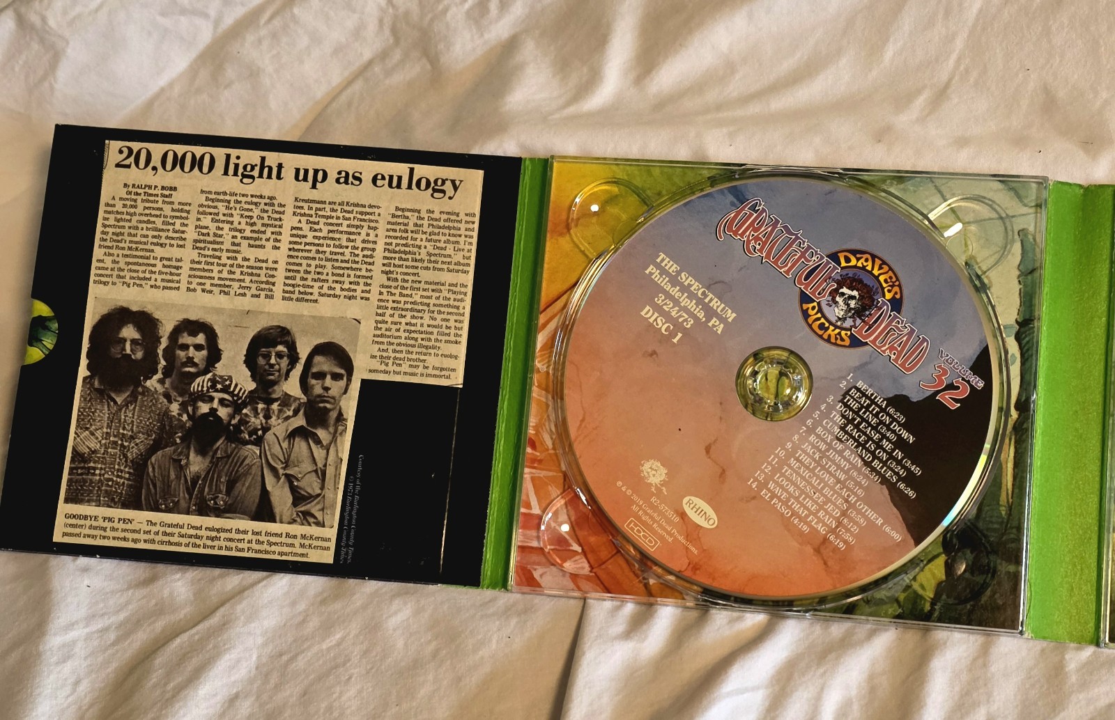 Grateful Dead Dave's Picks 32 Philadelphia PA CD 16844/20000 Out of Print