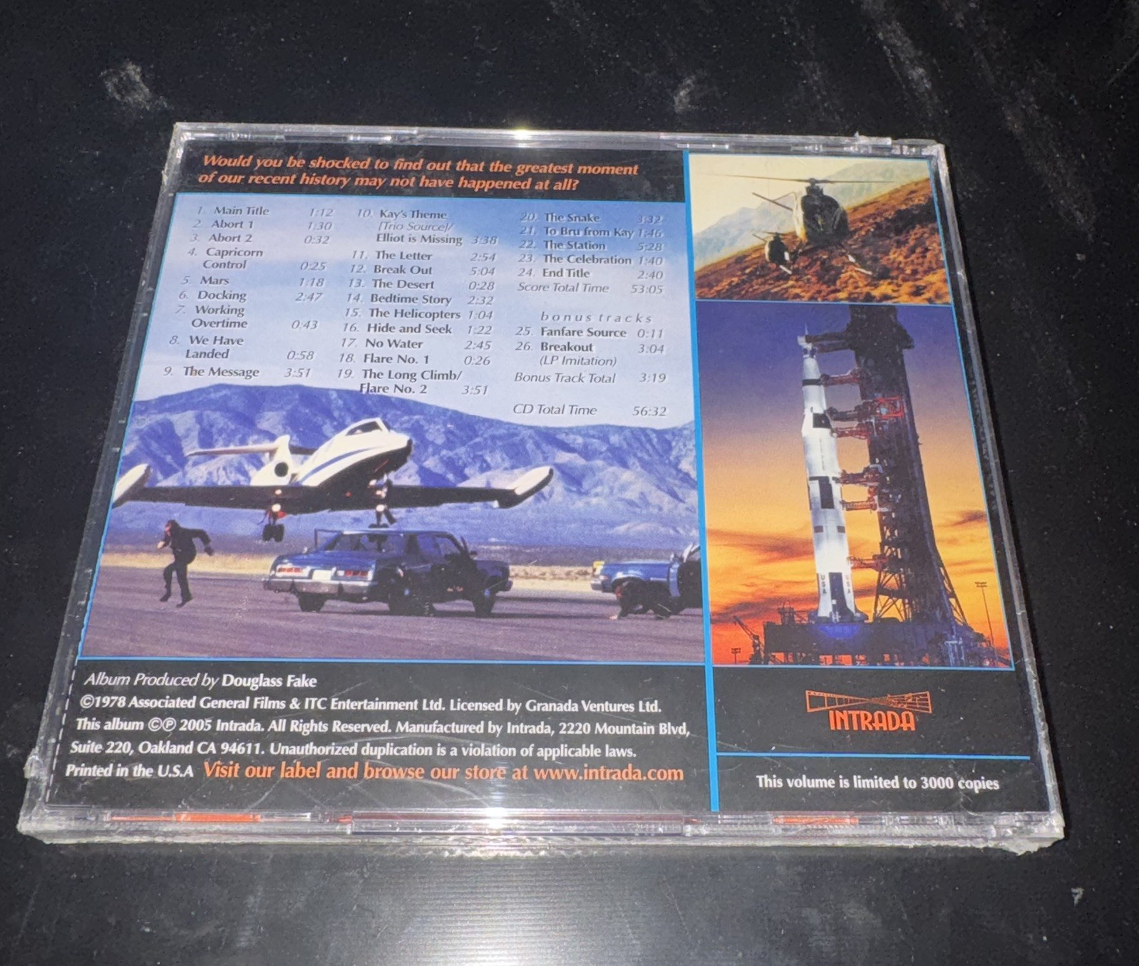 Jerry Goldsmith CAPRICORN ONE Score CD- Intrada OOP ORIGINAL ISSUE - NEW/SEALED