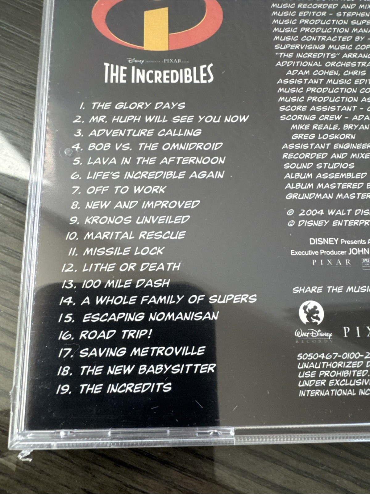 Disney The Incredibles Original Movie Soundtrack CD 2004 Michael Giacchino -NEW