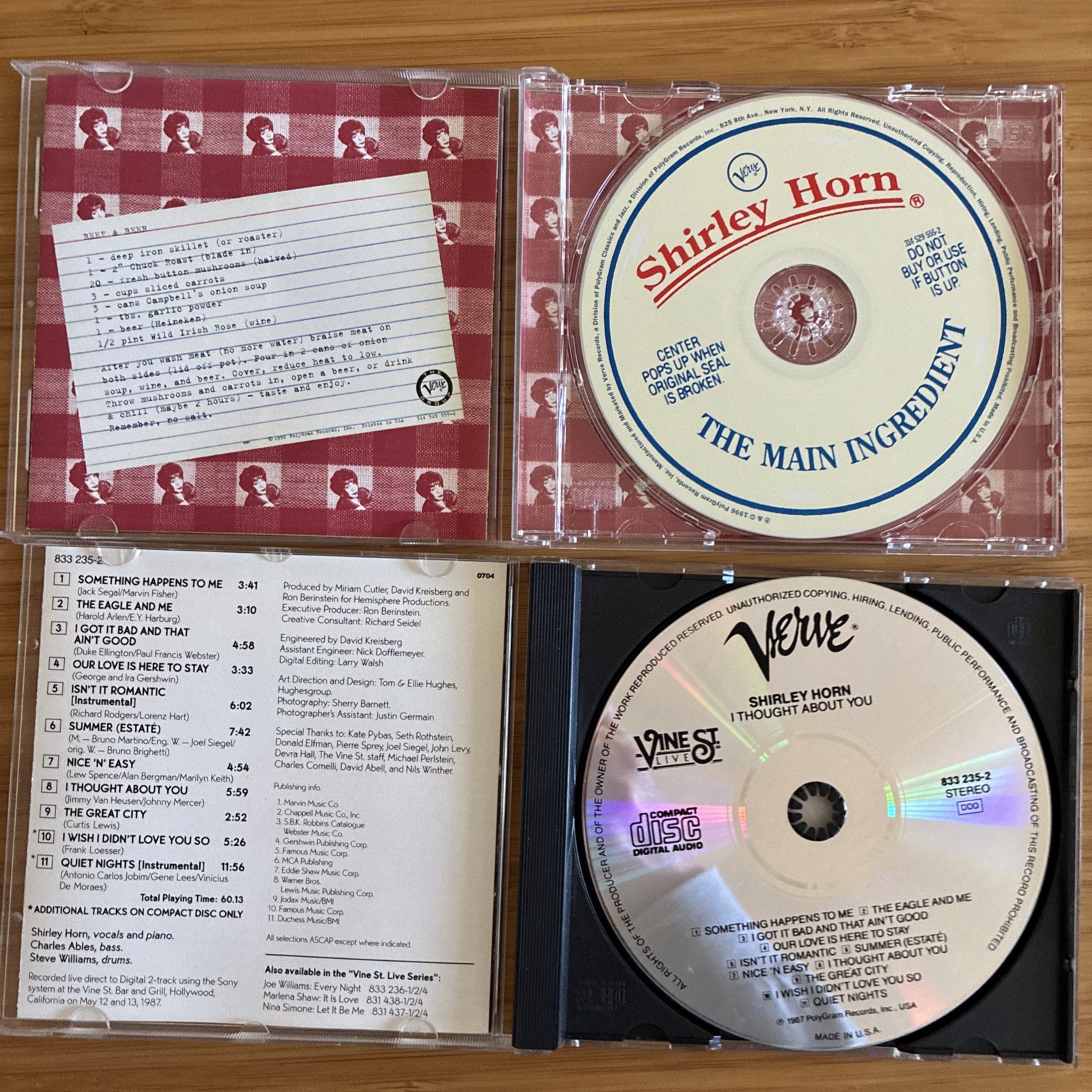 Shirley Horn (4 CD Lot) The Main Ingredient, Live, and MORE! mostly NM discs!