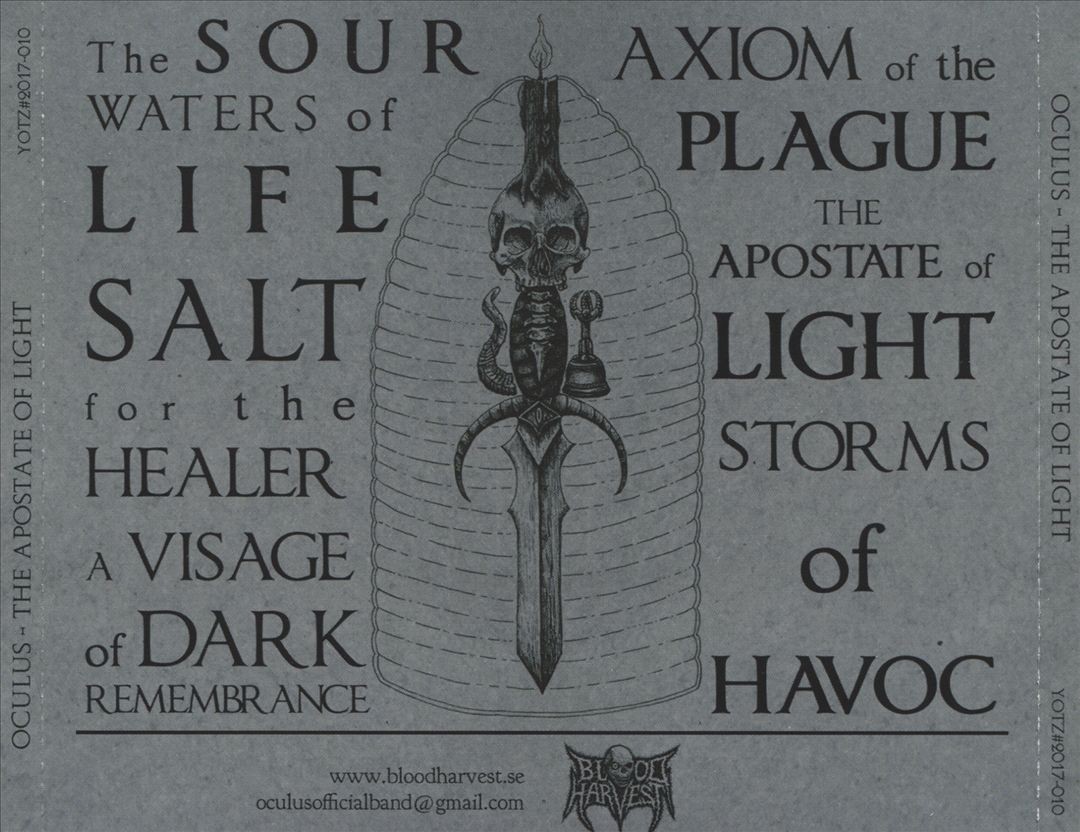 OCULUS - THE APOSTATE OF LIGHT NEW CD