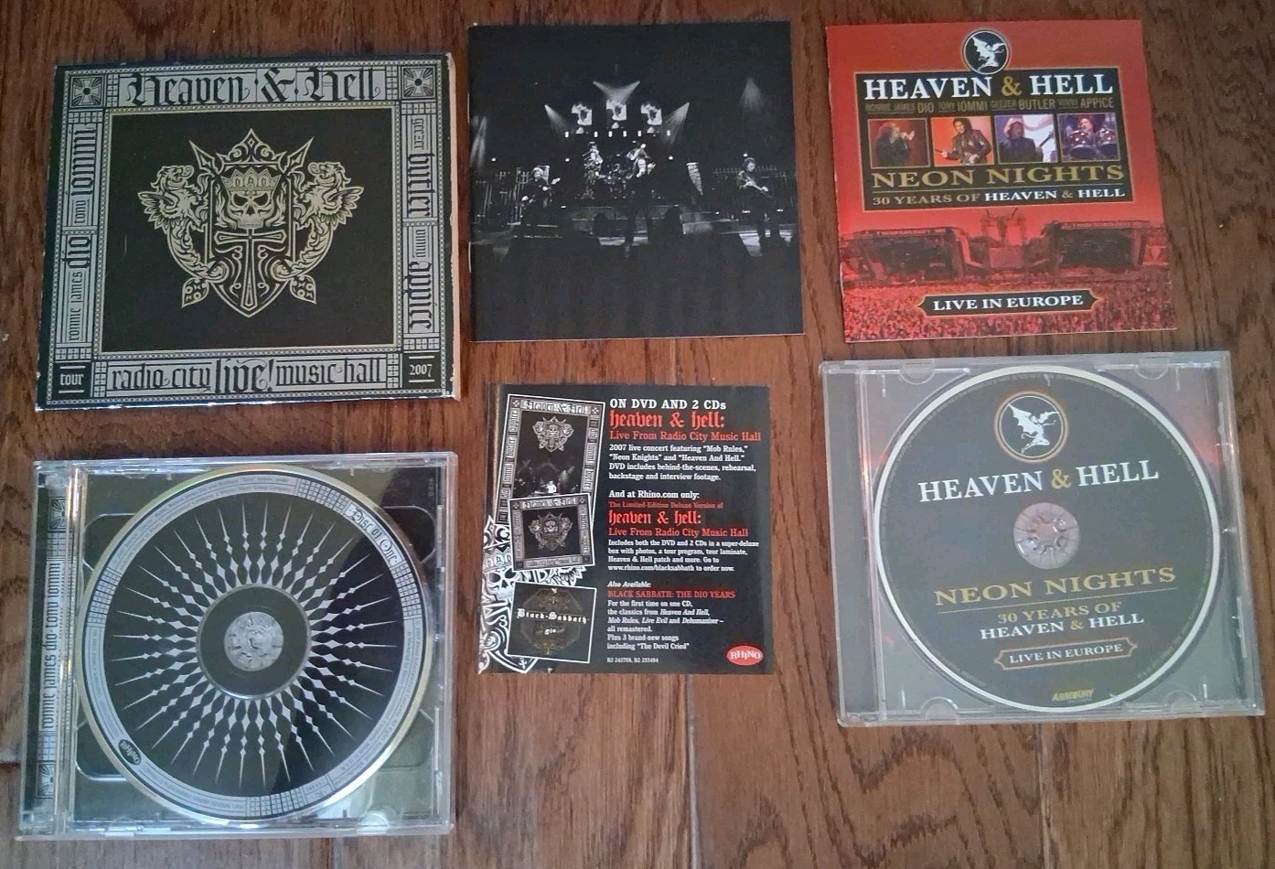 Heaven & Hell Live Radio City Music Hall (2xCD, 2007) & Live in Europe CD, 2010