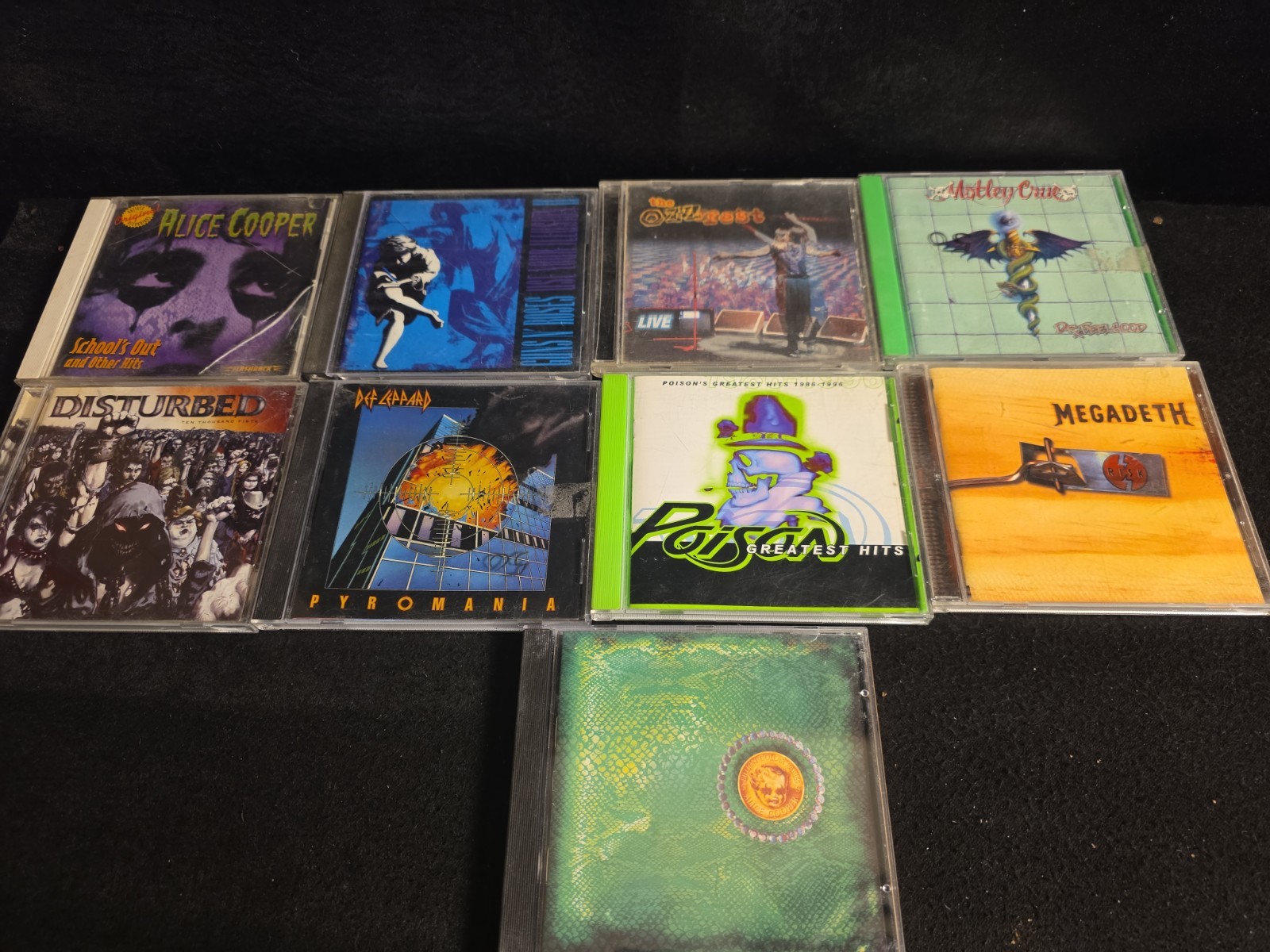 Vtg Lot Of 21 Hard Rock Metal CDs Used Metallica, Megadeth, Ozzy, Poison, More!